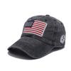 Popular washed old baseball caps, European and American versatile flag embroidered pure cotton men's and women's baseball caps