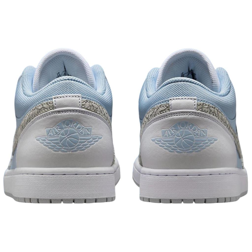 Air Jordan 1 Low SE Blue Tint Elephant Print Unisex Sneakers White Grey-Fog Sail IB7692-400
