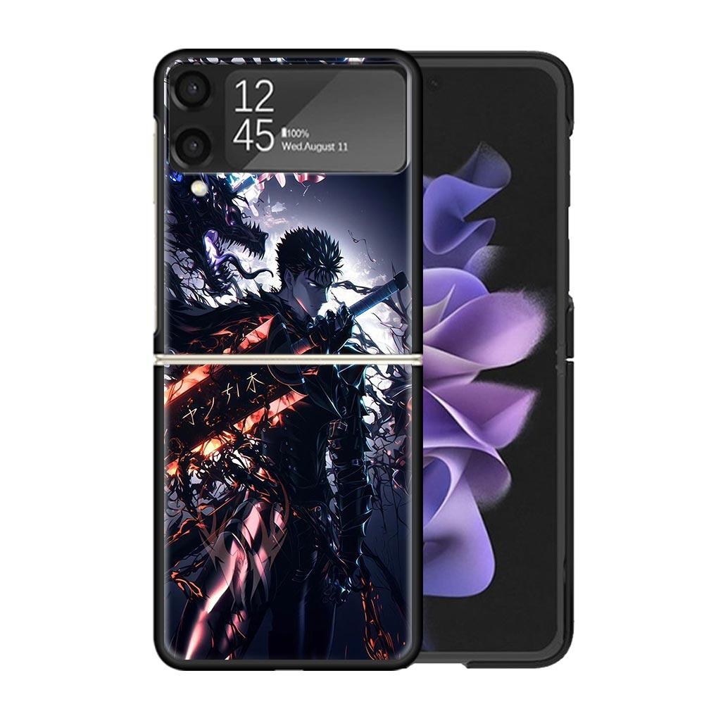 

G-Guts B-Berserks Anime Cases For Samsung Galaxy Z Flip 4 5 6 7 3 Z Flip7 Flip6 Flip4 Flip5 Flip3 5G Hard Shockproof Fundas Cove Samsung Z Flip
