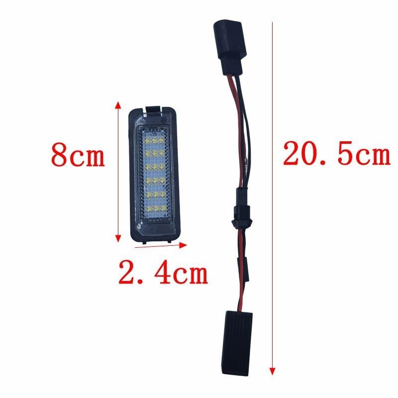 For VW GTi Golf 4 5 6 7 MK4 MK5 MK6 MK7 Passat B7 CC EOS Scirocco Beetle 2PCS LED Number License Plate Lights With Canbus