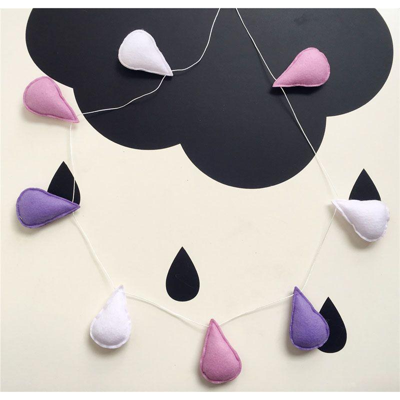 Hochwertige Baby Kinderzimmer Wolke Regentropfen Wandbild Dekor Aufkleber