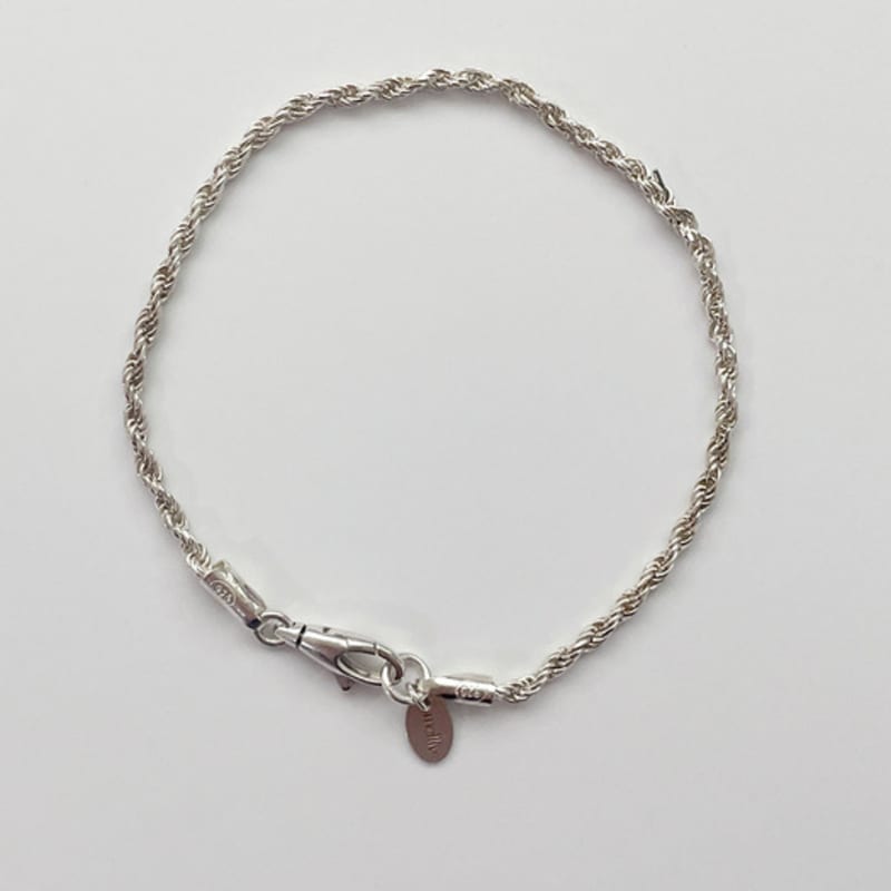 Melliv Silver Simple Rope Chain Bracelet_mvb03
