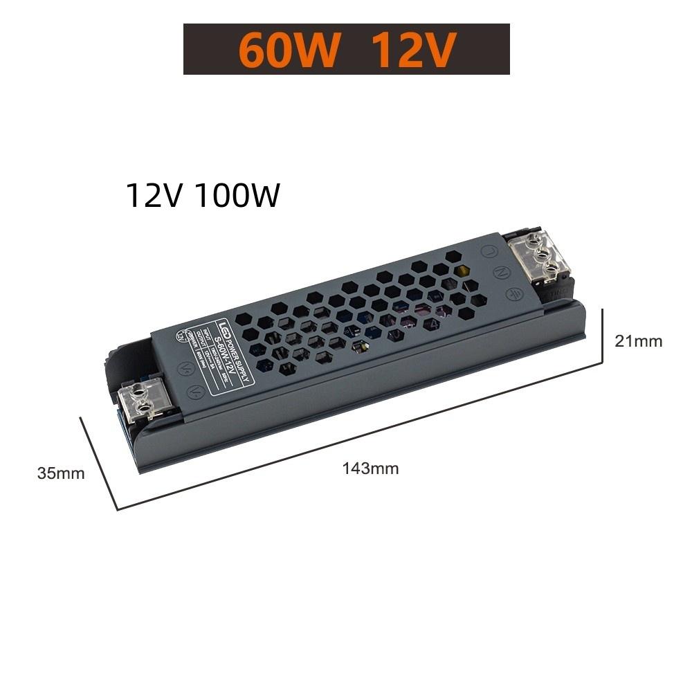 Upgrade Aluminium Alloy LED Driver Household 12V/24V Power Supply Portable Light Transformers for LED Light Strip