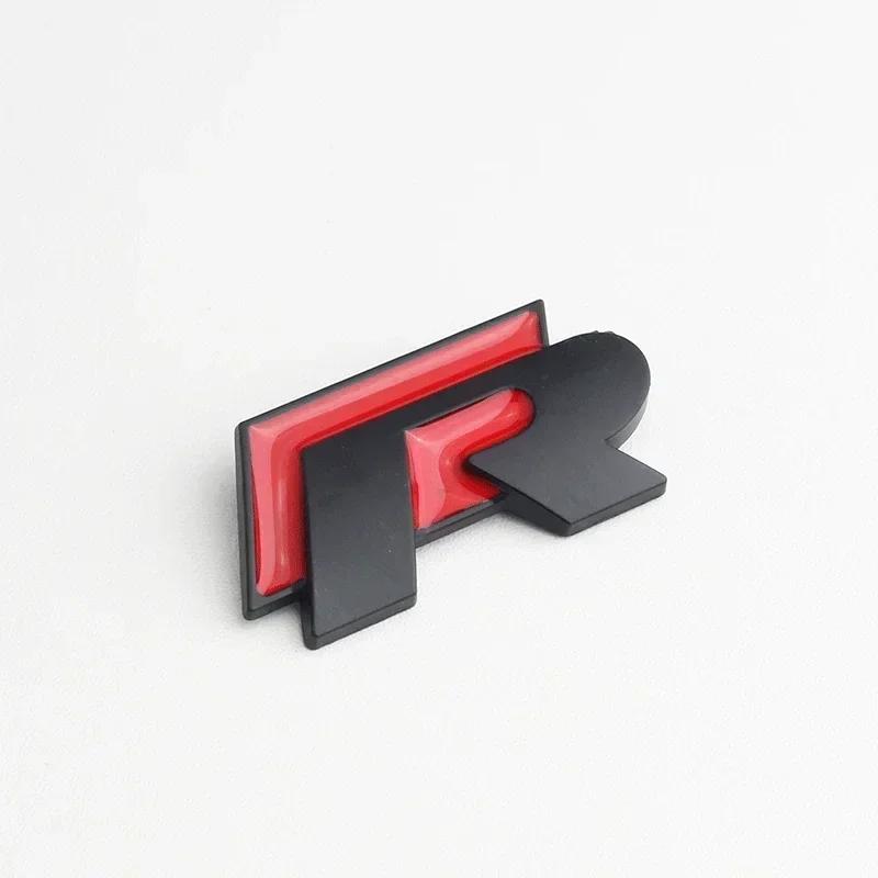 AABIO1 Volkswagen R-Line Car Front Grille Emblem Rear Trunk Badge Sticker for Polo Passat B5 B7 Golf 3 4 Jetta Touareg CC Beetle