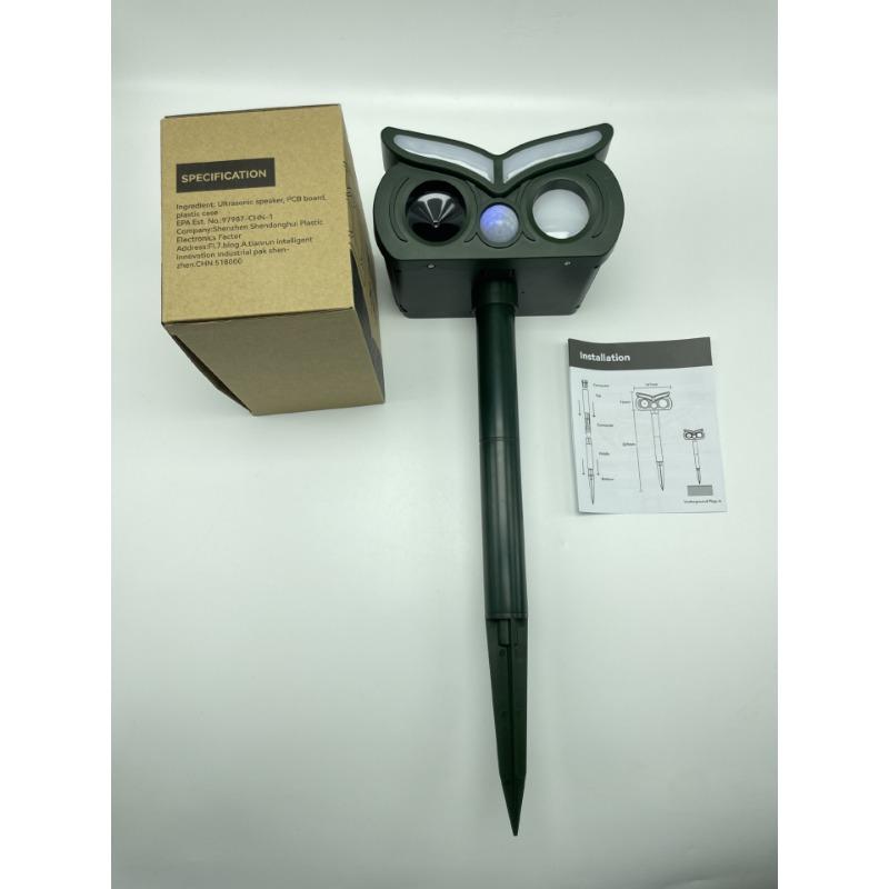 

Солнечный отпугиватель мышей, отпугиватель животных для сада и фермы, ультразвуковой инфракрасный датчик, мигающий отпугиватель птиц