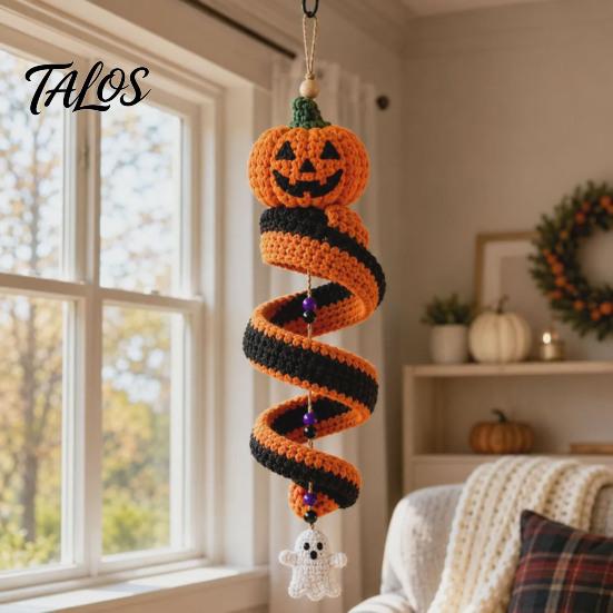 Sada příze na háčkování s příslušenstvím, DIY sada, Tvar duch/tučňák/jelen/perníček/dýně, Balíček materiálu na spirálové háčkování pro začátečníky
