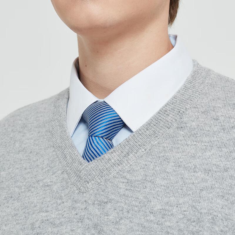 Hengyuanxiang Men's V-Neck Cashmere Sweater