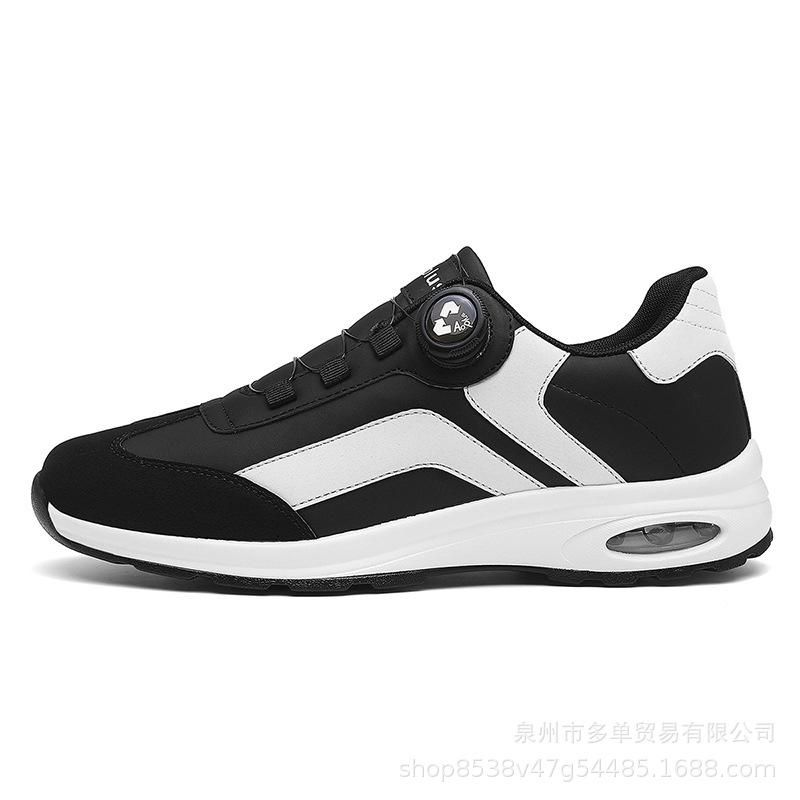 New low-top air cushion rotating buckle sports shoes outdoor light and comfortable cushioning casual shoes