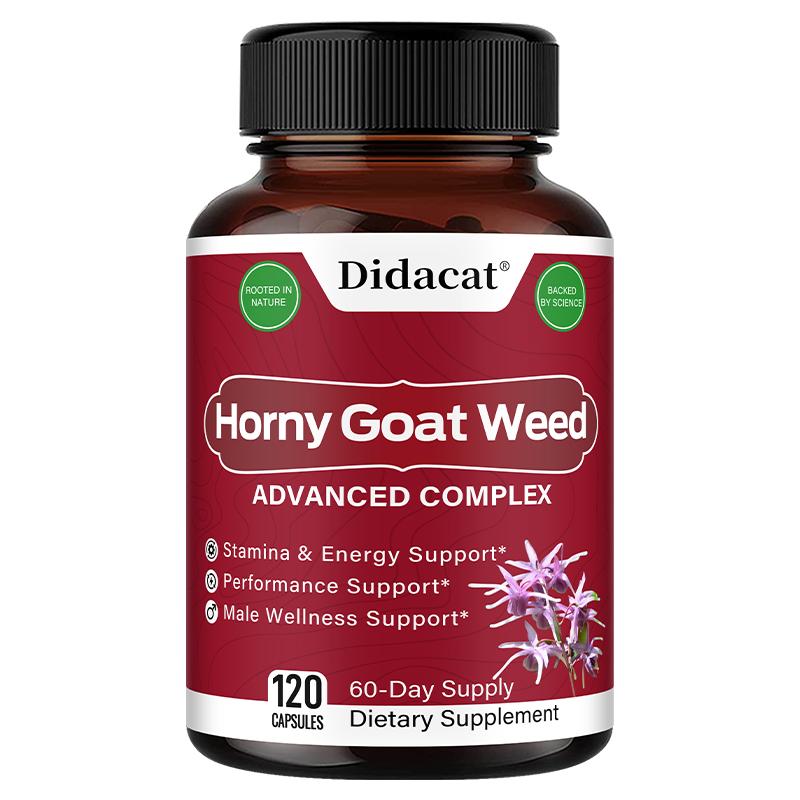 

Horny Goat Weed Extract Dietary Supplement, With Maca Root Powder, 120 Capsules 120 Capsules
