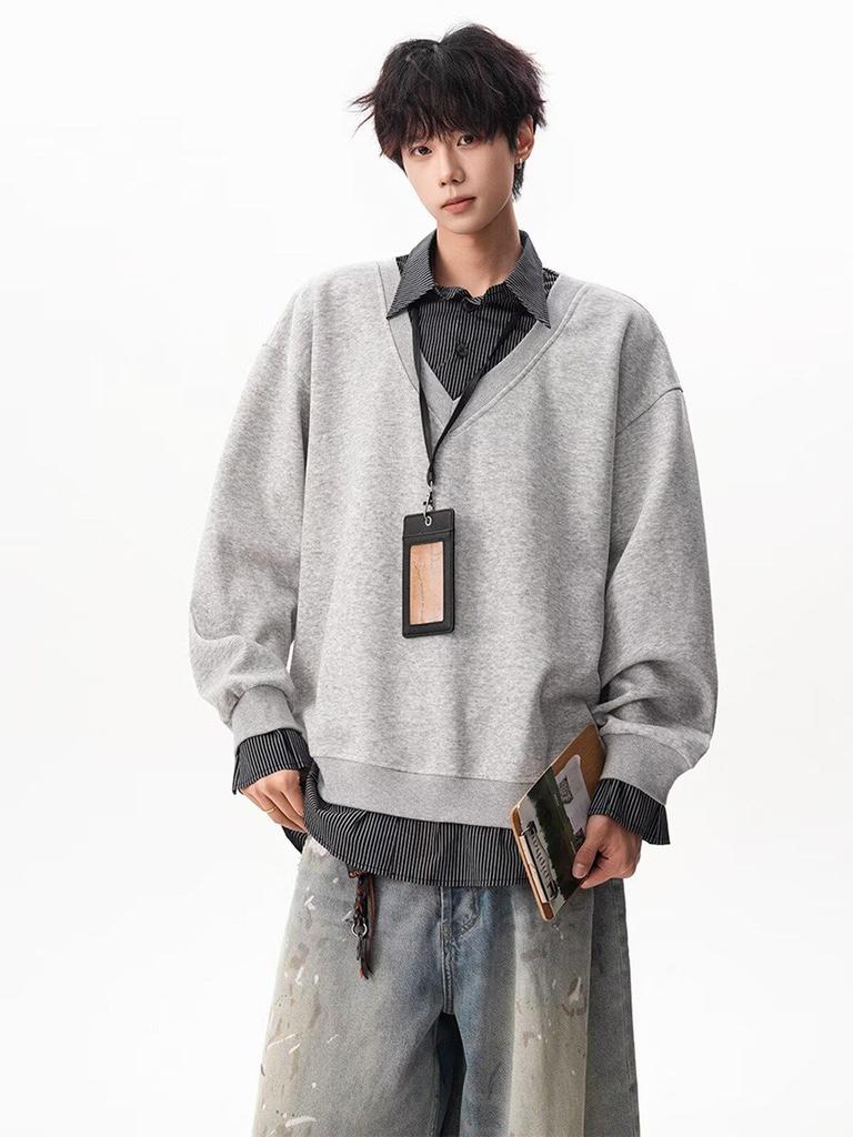 Men's Trendy Plaid Patchwork Two-Piece Style Hoodie
