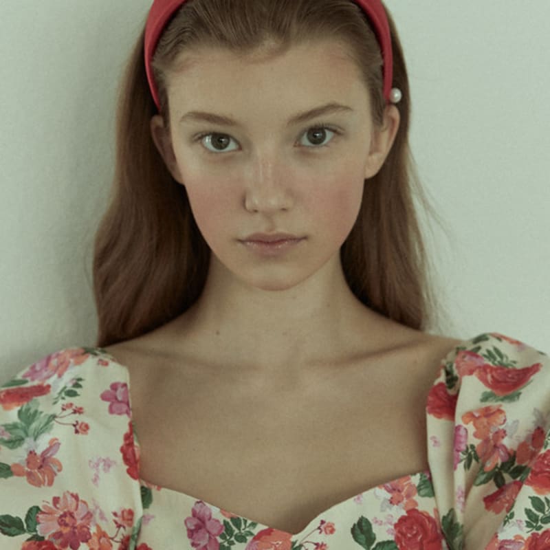 Elizabeth Moments Raspberry Red Satin Headband