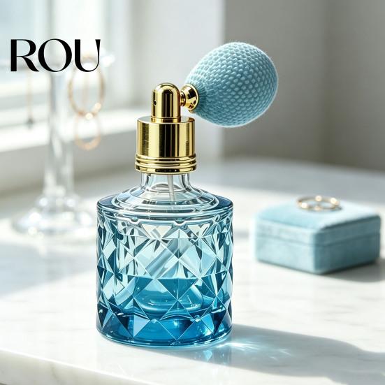 Reusable Perfume Bottle 10ML Vintage Air Bag Bottle, Portable Refillable Fragrance Empty Atomizer Glass Spray for Travel Pocket