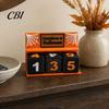 Gruseliges Feiertags-Countdown-Display Halloween-Kalenderblock, 3D-gedruckter Adventskalender, Tägliche Kaffeetisch-Mittelstück Countdown für Dekoration am Kaminsims,