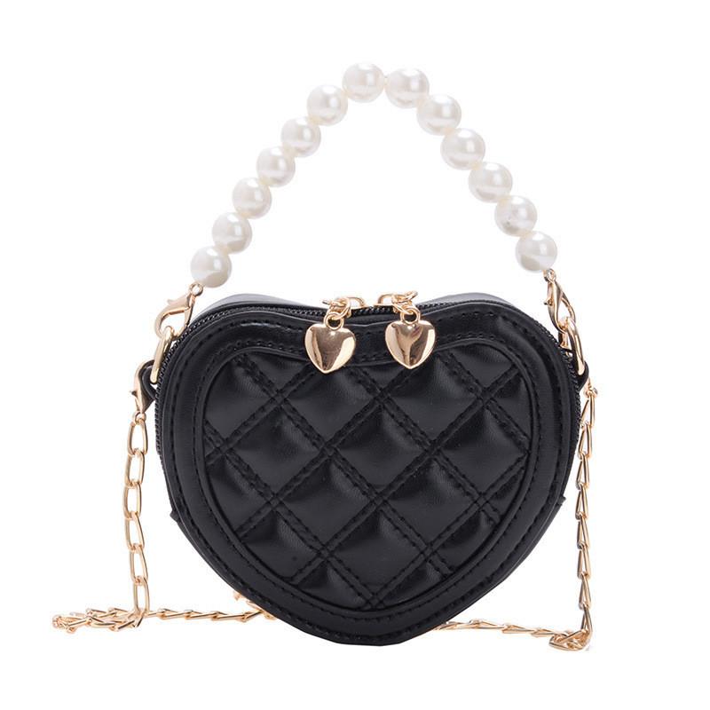 Trendy And Stylish Kids Shoulder Bag With Quilted Pattern Cute Heart For Boys And Girls