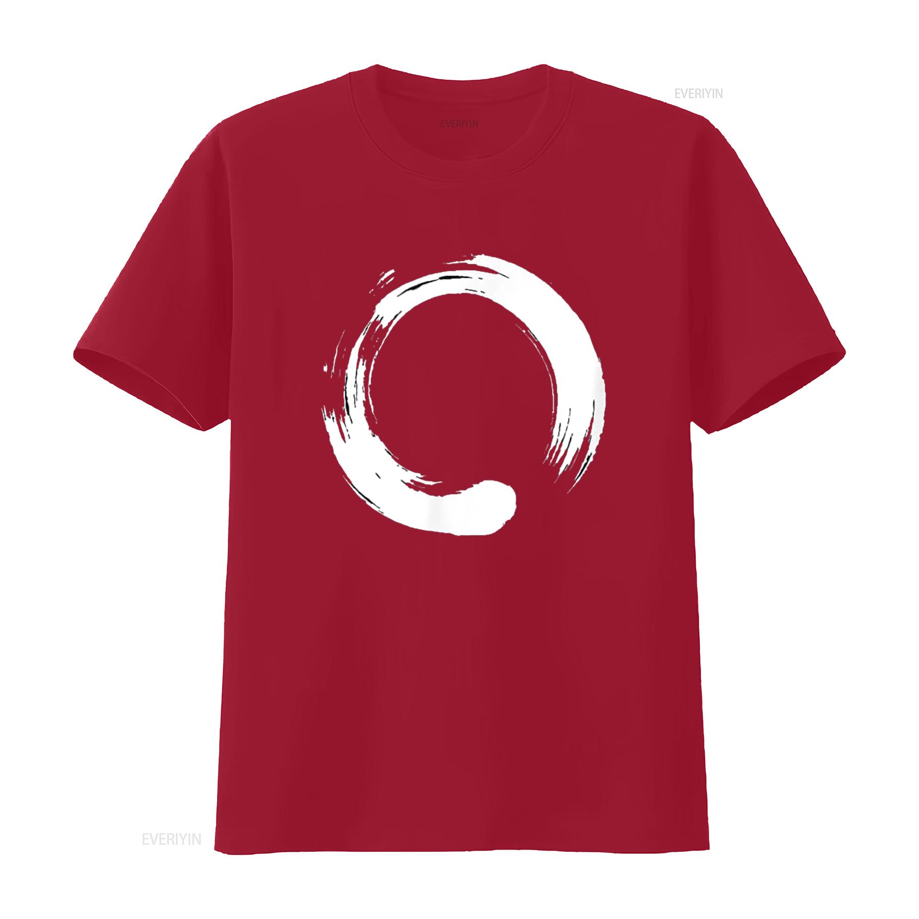 Enso Zen circle symbol Buddhism Buddha meditation Yoga T Shirt vintage Washed designer clothes Versatile graphic Stylish S