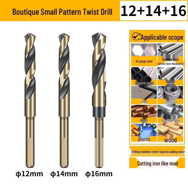 12mm High Hardness Twist Drill Bit Set for Iron, Stainless Steel, and Woodworking