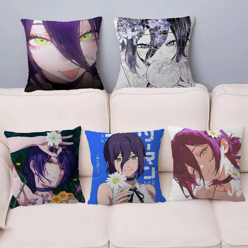 Anime C-Chainsaw M-Man The Movie Reze Arc Pillow Anime Pillow Sofa Bed Head Pillow Cover Cushion Cover 45x45 Cm Fashion