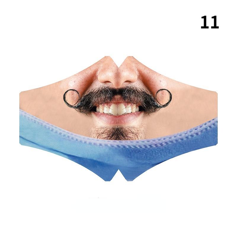 2021 Halloween Spoof 3D Printed Unisex Mask Wind and Dust Mask