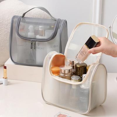 2026 Große Kapazität Toilettenbeutel Tragbar Transparente Kosmetiktasche Handgehaltene Aufbewahrungstasche Outdoor