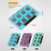 Plastic Magnetic Fishing Tackle Box 4/8/12 Compartments Portable Fishing Lure Bait Box Fishing Accessories