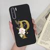 For OPPO A91 F15 Reno3 Phone Case Couple A-Z 26Letter Anti Drop Soft Silicone Matte Back Cover For OPPO A 91 F 15 Reno 3 Bumper