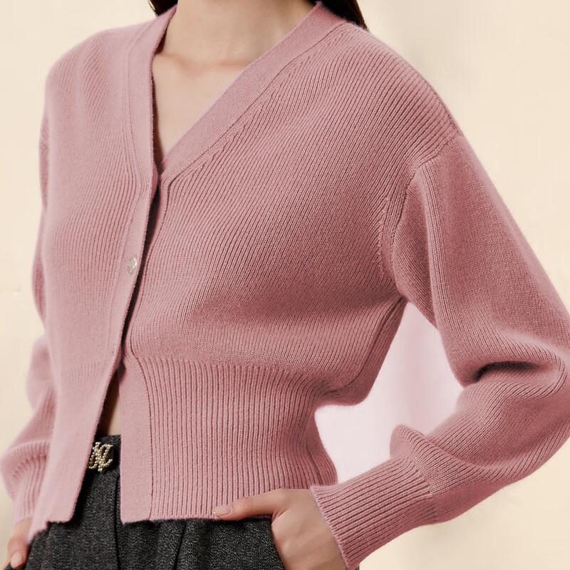 ELLASSAY Women's V-Neck Knit Cardigan