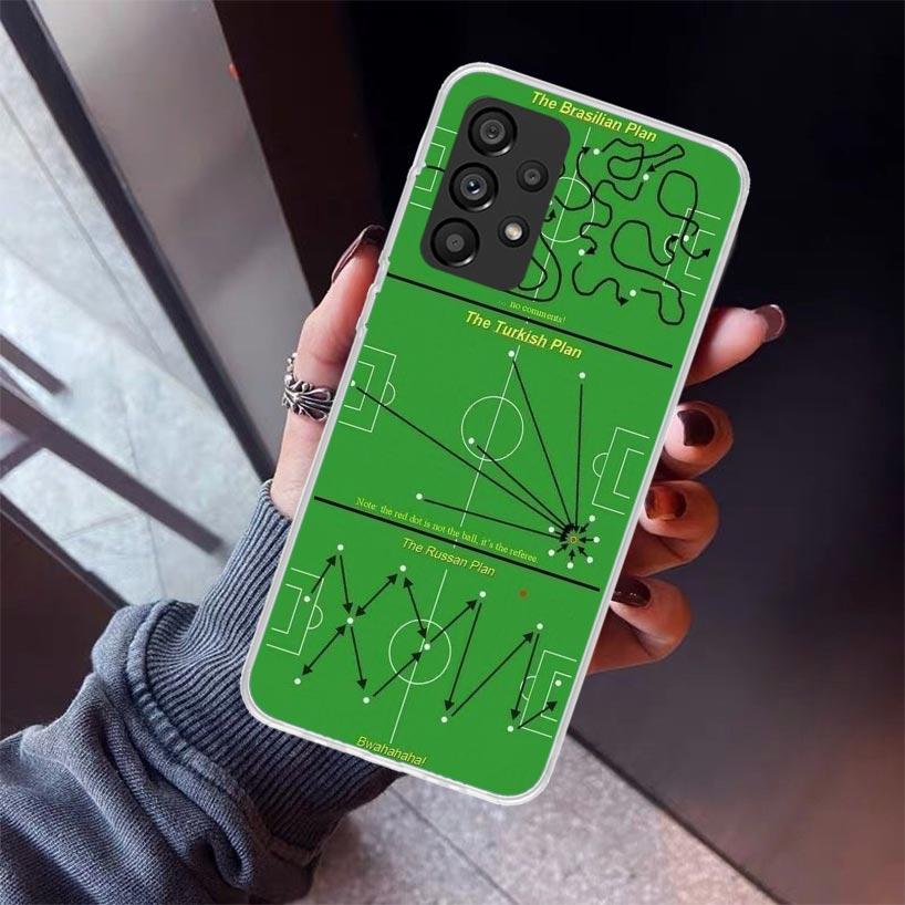 Football Soccer Tactics Time Phone Case For Samsung Galaxy A12 A52S A42 A32 A22 A51 A50 Note 20 Ultra 10 S10 Plus A71 A70 A31 A3