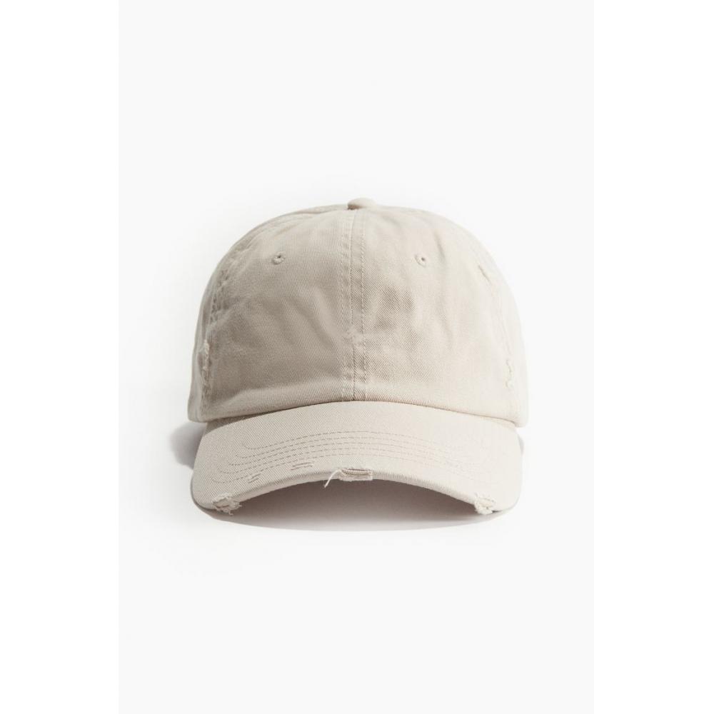 

Кепка HM из хлопкового твила светло-бежевого цвета