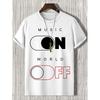 Men Women MUSIC WORLD Letter Printing T Shirt Graphic Harajuku 2025 Street Hip Hop Clothes Causal Female Y2K Tees Tops Clothing