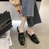 Muller Schuhe Damen Frühling und Sommer Neu Außenhandel Große Größe Tasche Kopf Halber Pantoffel Vielseitig Quadratischer Kopf Niedriger Absatz Coole Hausschuhe
