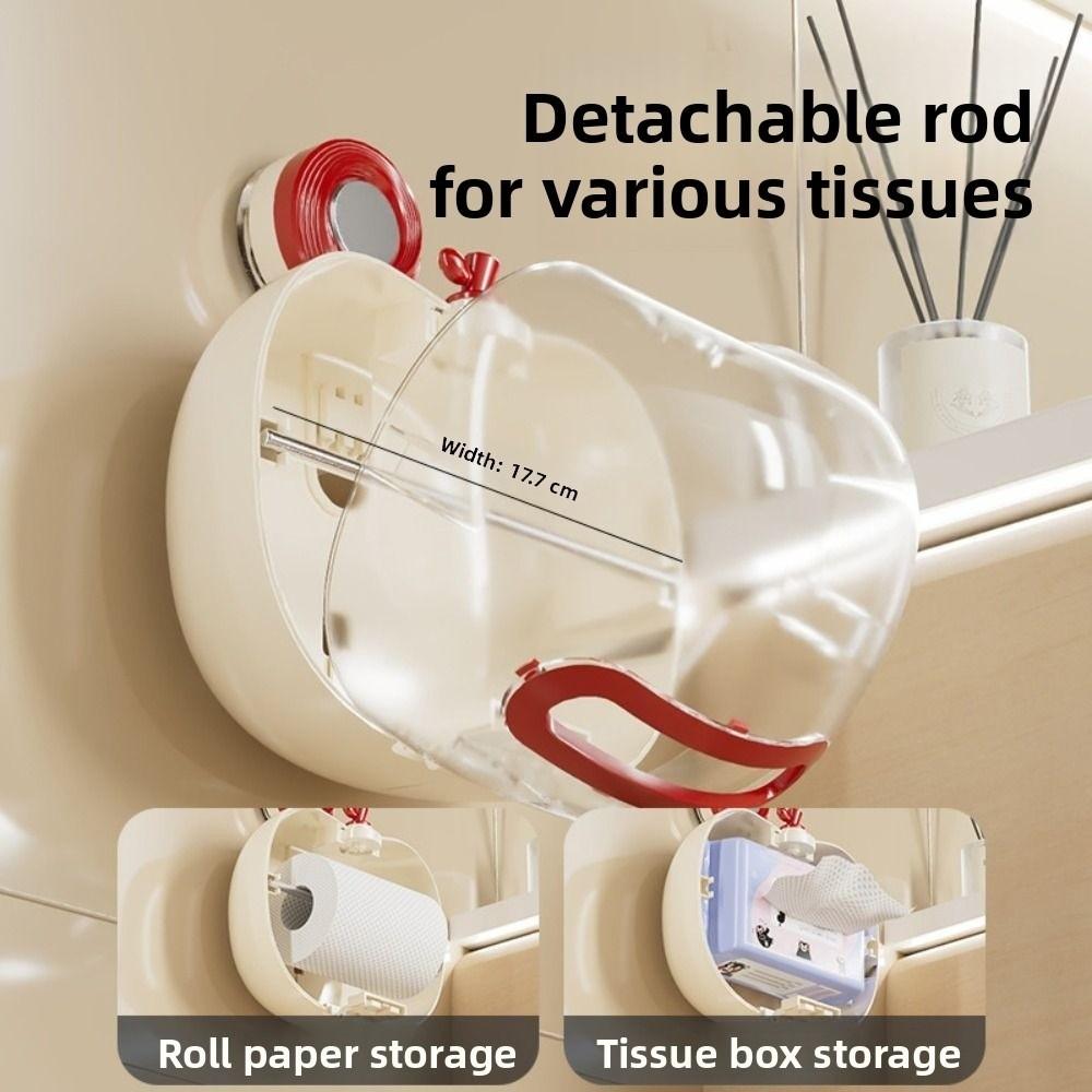 Waterproof Wall Mounted Tissue Holder Cartoon Roll Paper Storage Box Household
