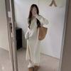 Fat Mm Large Size Women's Clothing New Spring and Autumn Lazy Wind Long Dress with Coat Knee Bottom Skirt