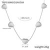 Korean Minimalist Snake Chain Heart Pendant Titanium Steel Jewelry Set