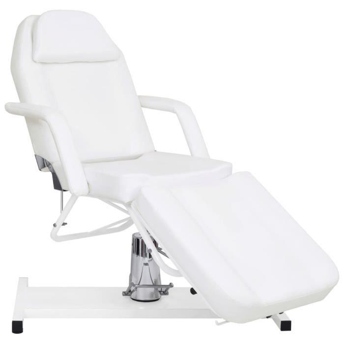 VidaXL Table de massage Blanc 180x62x(87-112) cm