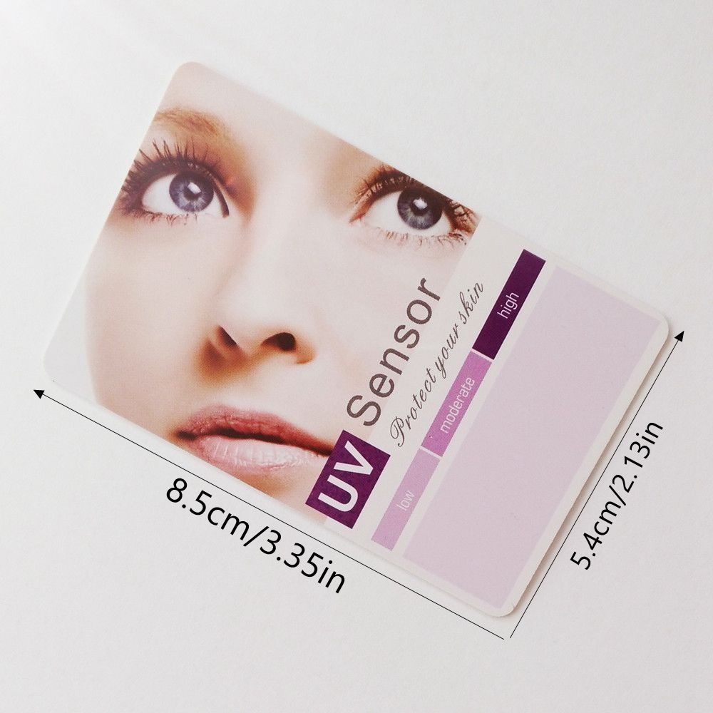 Portable UVB Test Card Reusable UV Sensor Card High Quality UV Test Card  For Outdoor Camping