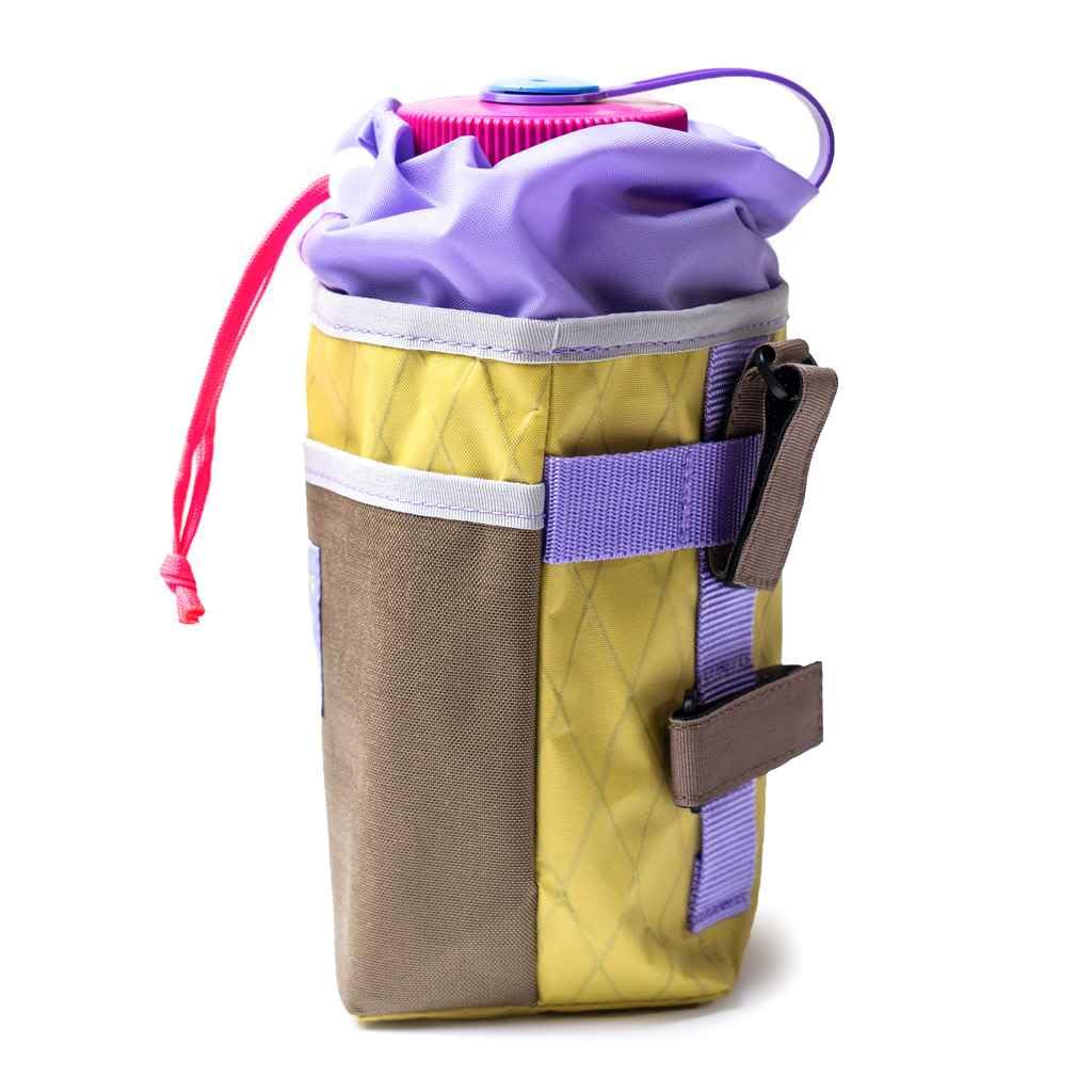 BLUE LUG Stem Pouch with Drink Holder and Accessory Pouch for and Cycling X-Pac Bicycles, Touring, (Banana/Beige)