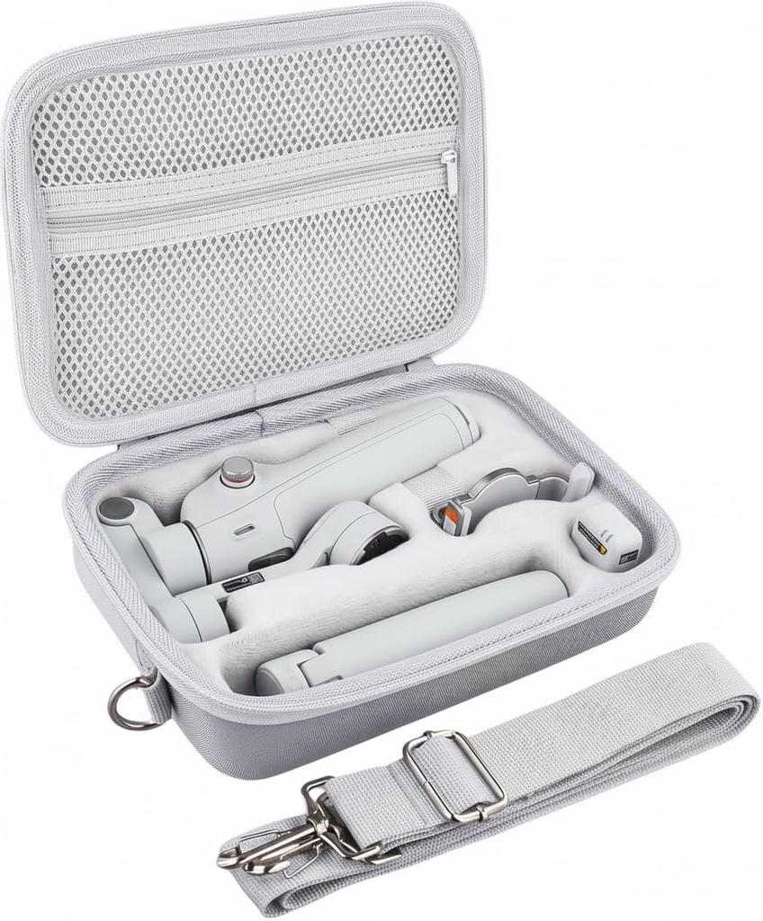 (Case Only) DJI Osmo Mobile 8/7P/7 Smartphone Gimbal Compatible DJI OM 7 Pro Gimbal Stabilizer Storage Case, Off-White - co2CREA
