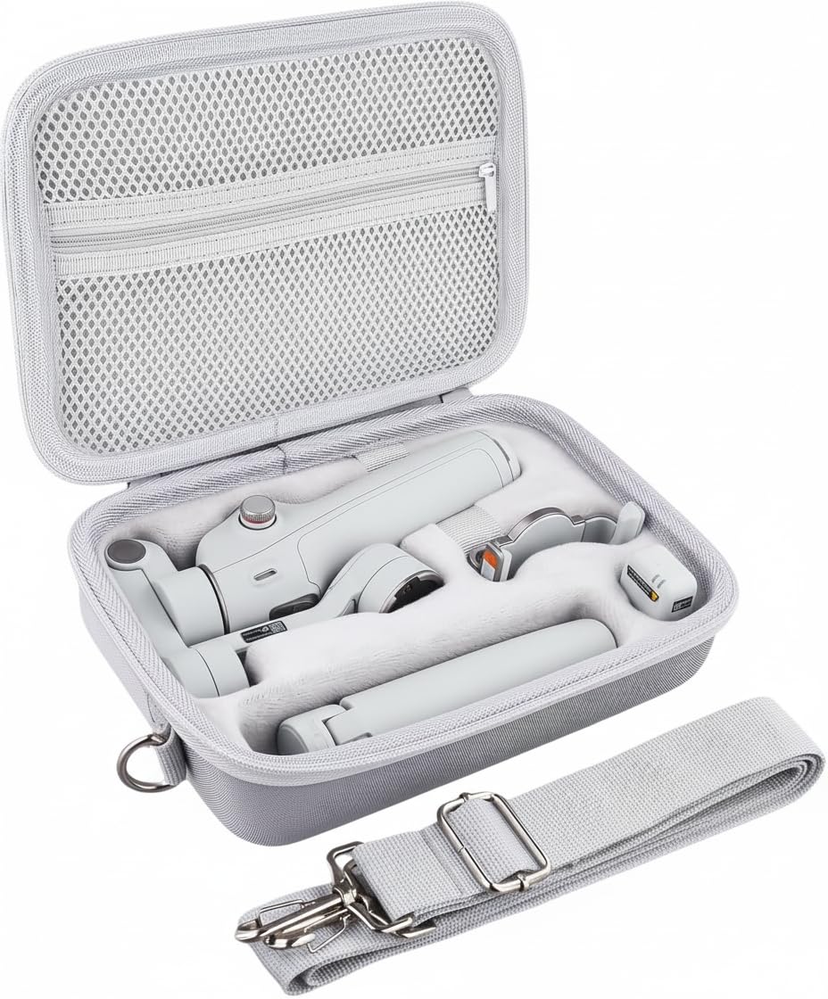 

(Case Only) DJI Osmo Mobile 8/7P/7 Smartphone Gimbal Compatible DJI OM 7 Pro Gimbal Stabilizer Storage Case, Off-White - co2CREA