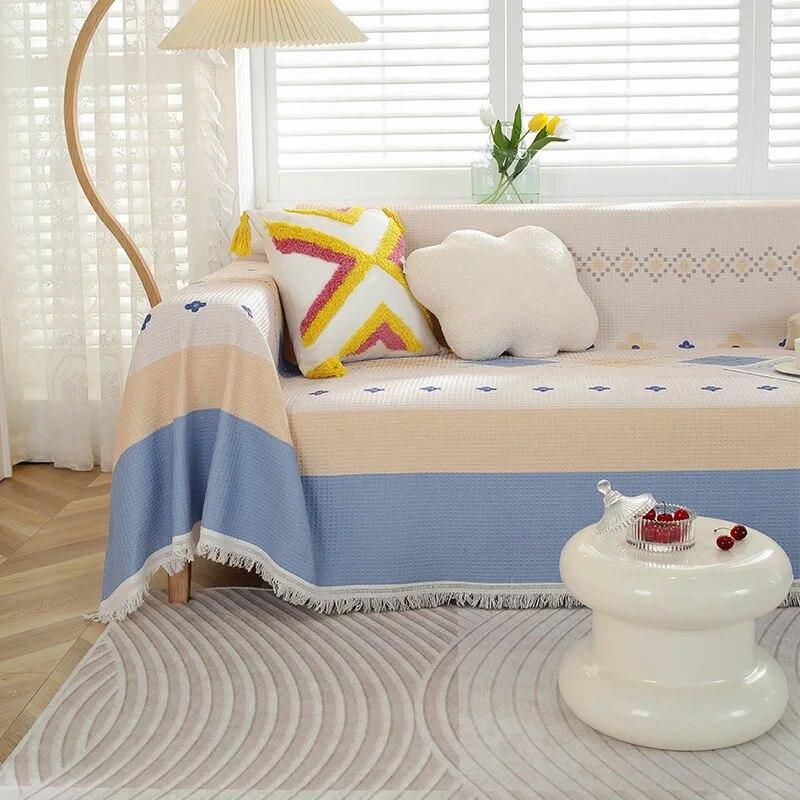 Sofabezug im nordischen Stil, staubdicht, Mehrzweck-Couchtuchbezug, Campingdecke, Sofadecke, Wohnzimmer-Dekorationstuch