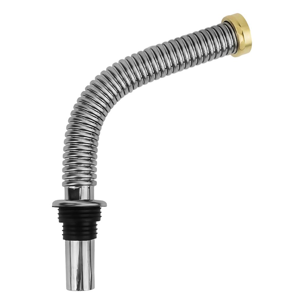 Bathroom 40/60cm Stainless Steel Sink Siphon Waste Drain Flexible Pipe Hose Kitchen Sink Water Pipe Fittings Replacement New