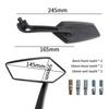 1 Set Abs Plastic Moto Accessories Motorcycle E-Bike Rearview Mirrors Scooter Electrombile Back Side Mirror 8Mm 10Mm
