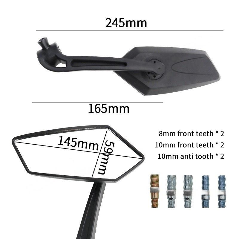 1 Set Abs Plastic Moto Accessories Motorcycle E-Bike Rearview Mirrors Scooter Electrombile Back Side Mirror 8Mm 10Mm
