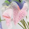 11Pcs Artificial PE Anthurium Flowers Wedding Road Guide Floral Arrangement Home Living Room Decor Table Party Fake Palm Flowers
