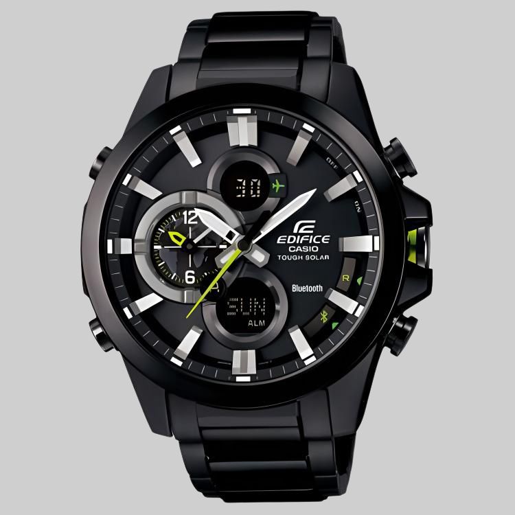 CASIO Men EDIFICE 48.3mm Black Watch ECB-500DC-1 ECB-500DC-1