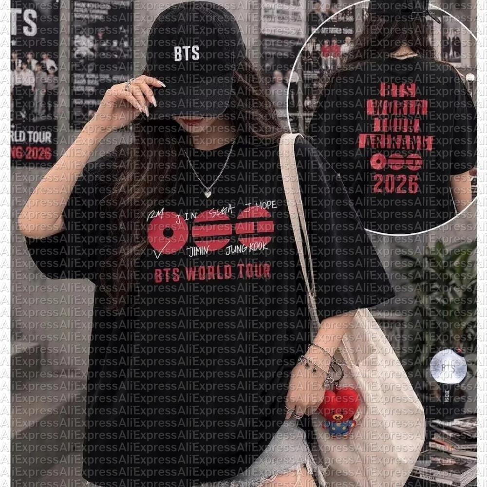 2026 Summer Korean Team BTS Printed T-shirt, Cotton Casual T-shirt, Essential for Fans