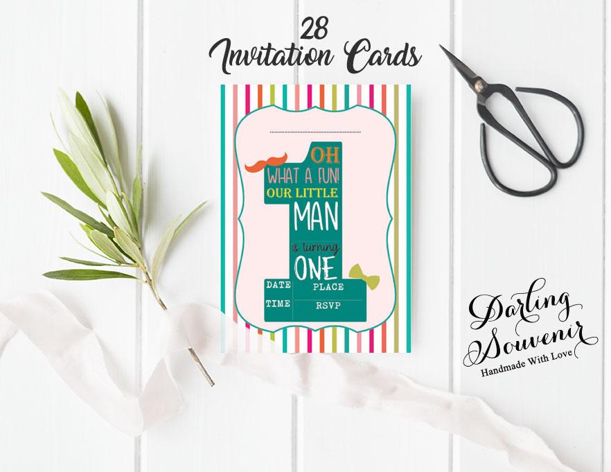 Darling Souvenir Pink Birthday Invitation Card 28 szt. Wypełnij lub napisz puste zaproszenia Wydrukuj artykuły na imprezę 5 x 7