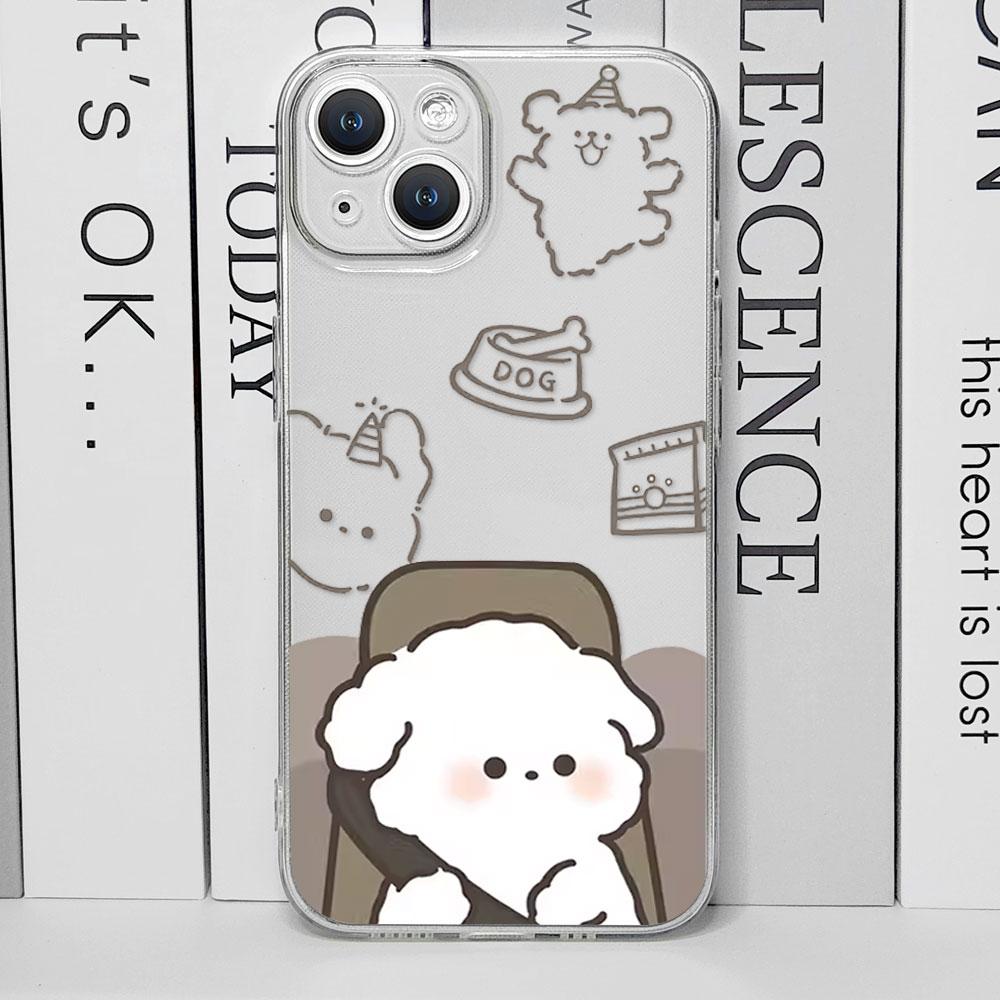 Funny Cartoon Dog Phone Case for Iphone 13 12 11 14 15 16 Pro Max XS MAX X Soft Covers for Iphone 7 8 14 Plus SE20 Couple Fundas