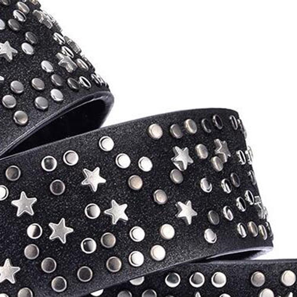 Women Fashion Rivet Design Wide Belt Cool Waist Decoration as Perfect Gift
