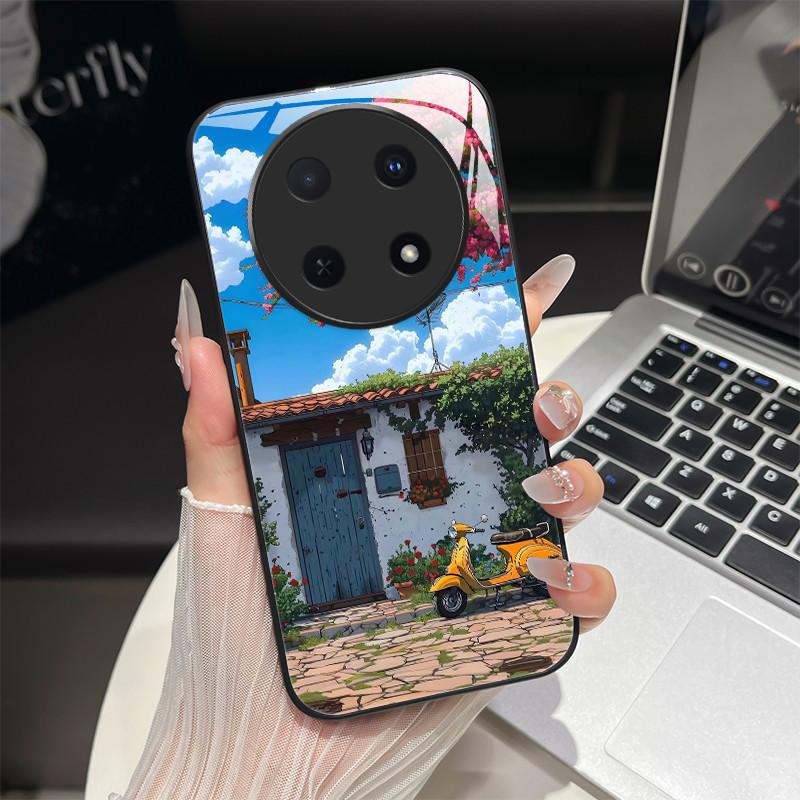 

For Huawei Nova 13i 12i 11i Phone Case Trendy Fantasy Design Tempered Glass Bumper For Nova 13 12 11 i Protection Back Covers Nova 12i