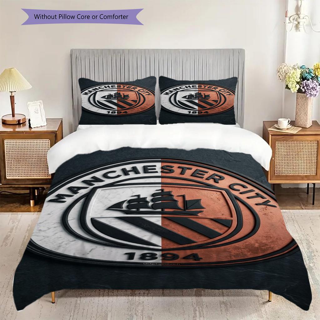Manchester Legacy Three-piece set (1 * duvet cover + 2 * pillowcase, without core) 2DFlat Soft and comfortable Duvet cover and pillowcase Bedding set